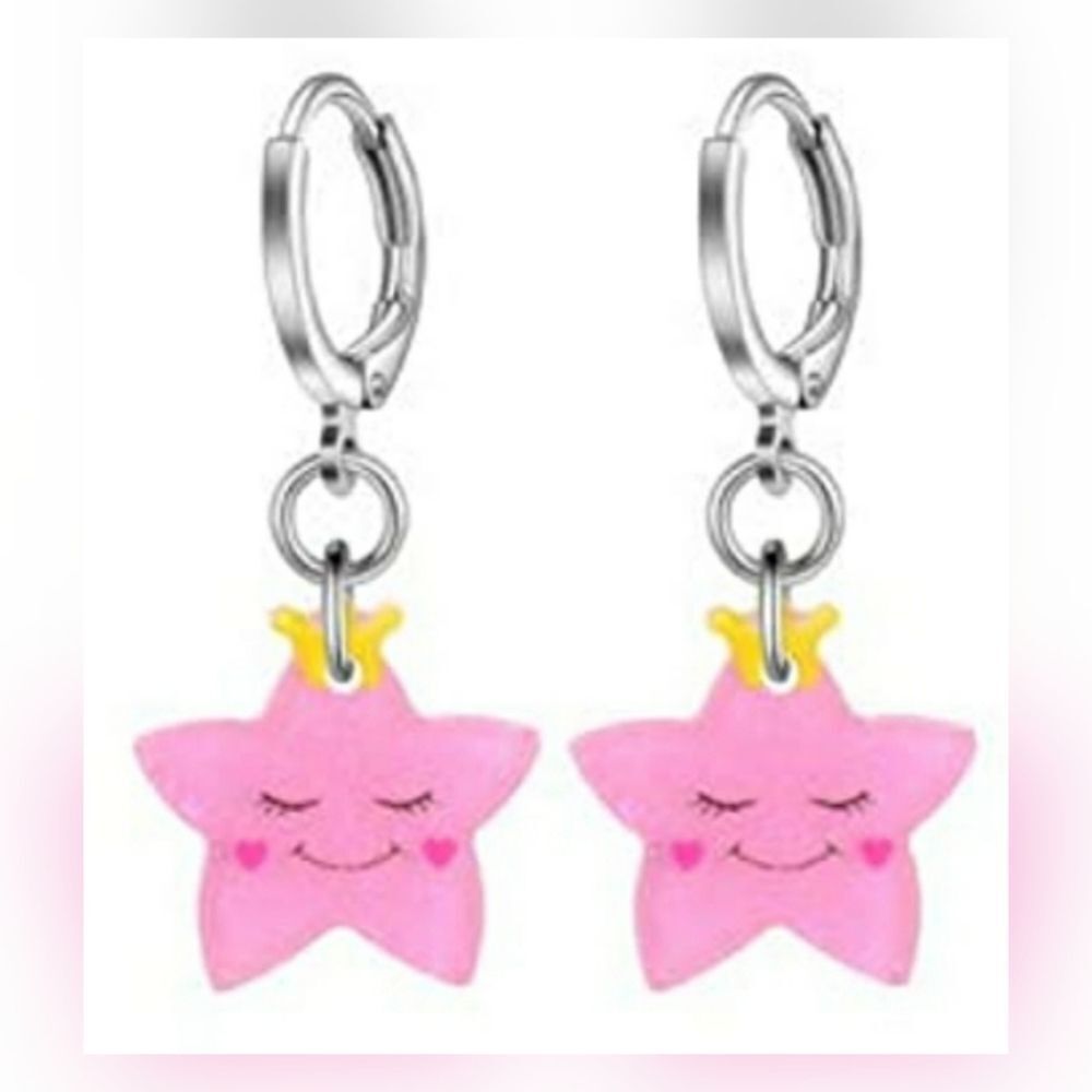 Hypoallergenic Acrylic Dangle Hoop Earrings